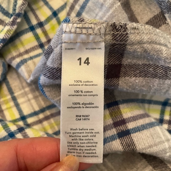 Oshkosh Bgosh Cotton Plaid Button Up Shirt - Picture 5 of 5